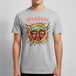 Sublime Band T Shirt Gray Medium 90s Reggae Rock Ska Punk Graphic Tee Unisex